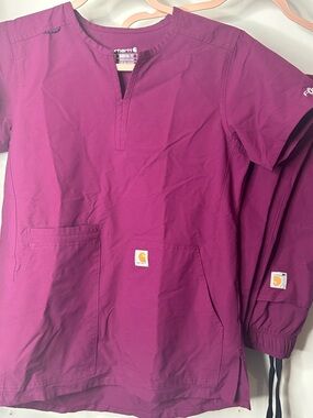 Carhartt Plum Purple V-Neck Scrub Top